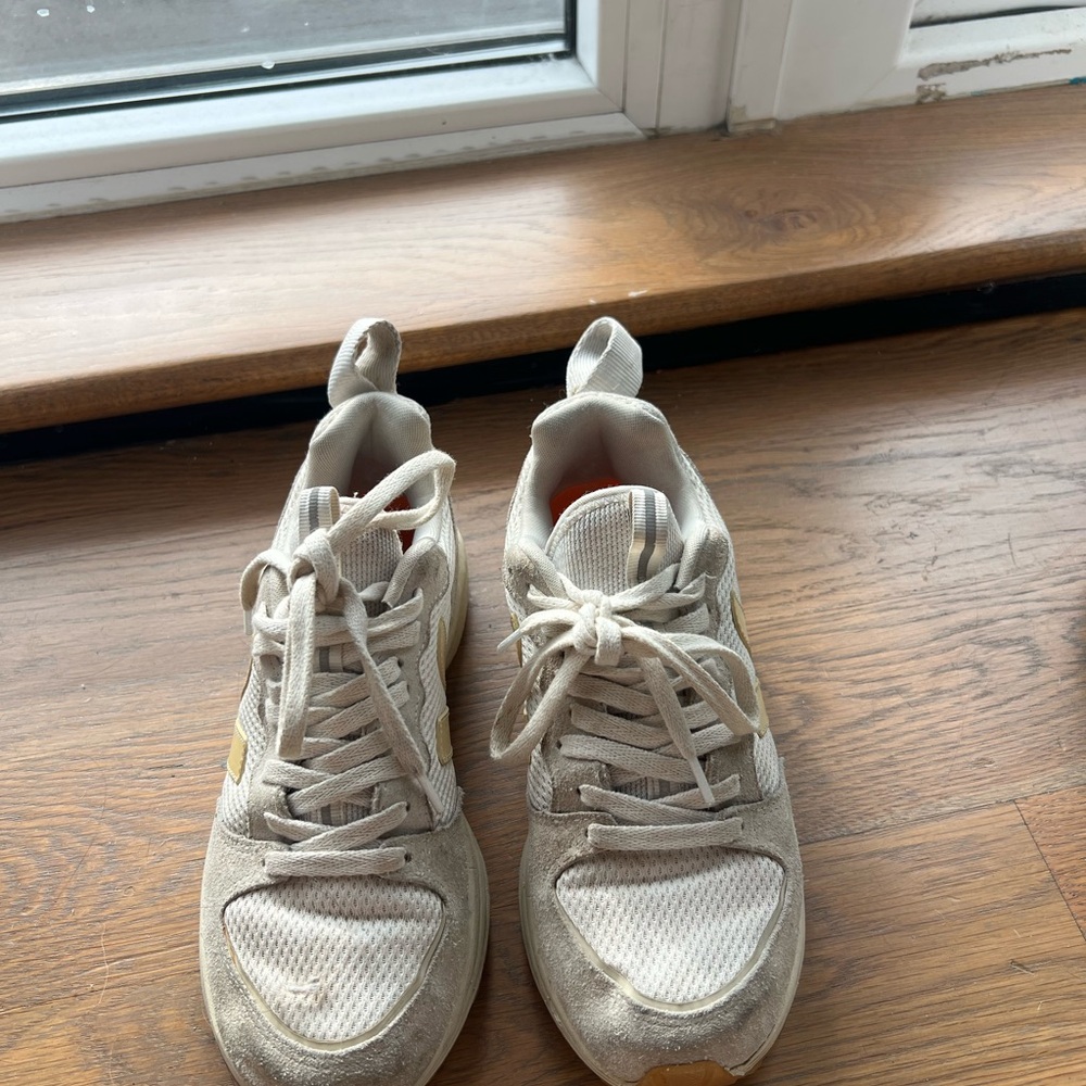 Veja Beige and White Sneakers